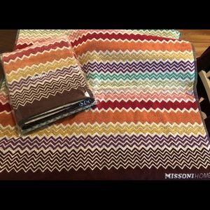 Pair of Missoni Home Rufus luxury beach towels